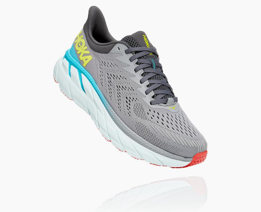 Hoka One One Tenisky Panske Siva - Clifton 7 - 04763-PVUH